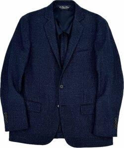 22aw Brooks Brothers ブルックスブラザーズ 伊CANONICO製 ウール シルク ツイード シングル 2B ジャケット 秋冬 42SHT XL 紺 定価￥75,900