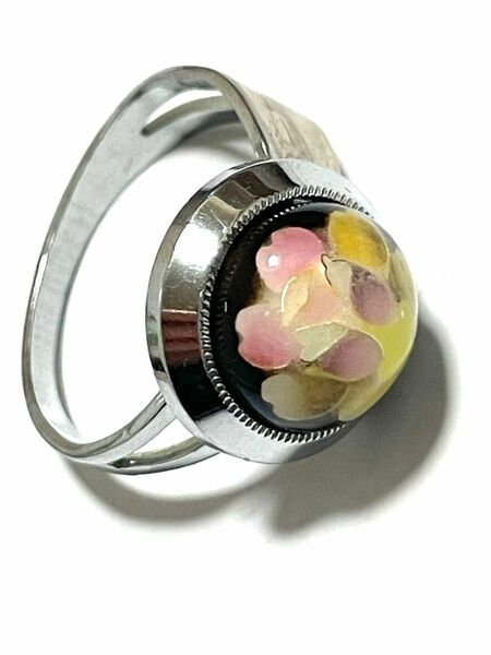 （5/10-5/22日発送できません)七宝焼　リング　cloissone flower ring 指輪　26