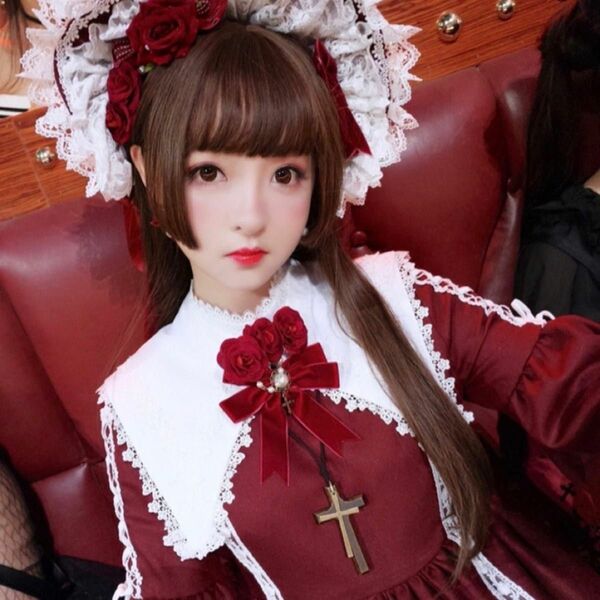 ファッションウィッグ フルウィッグ ロング ストレート 姫カット コスプレ 耐熱