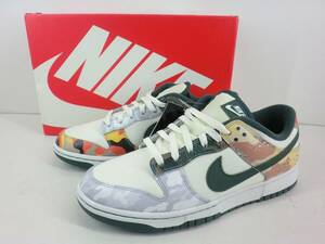 A3428 NIKE DUNK LOW SE サイズ27cm DH0957-100 ナイキ スニーカー 靴 白 迷彩 カモ柄