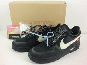 A3452 NIKE AIR FORCE 1 LOW OFF-WHITE THE 10 サイズ29cm ナイキ オフホワイト スニーカー AO4606-001 スニーカー 靴 黒 中古