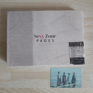 Sexy Zone≪PAGES≫初回限定盤B/CD+DVD トレーディングカード