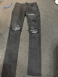 美品AMIRI MX1 Black Bandana Jean 30 デニムパンツ