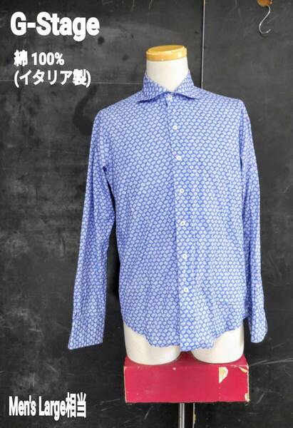 ★送料無料★ G-Stage シャツ ジーステージ 柄シャツ メンズ 長袖シャツ デザインシャツ Large 相当
