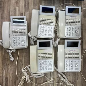 M-1223★100サイズ HITACHI 日立 ビジネスフォン 電話機 ET-24iF-SDW 5台セット 動作未確認 ジャンク