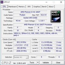 AM3 Phenom II X6 1065T HDT65TWFK6DGR 2.9GHz～3.4GHzｘ６コア 95Watt 3500/50430_画像5