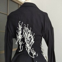 2022SS【Yohji Yamamoto Collection 】　ドレープ ステッチ アシンメトリックジャケット&スカート_画像5