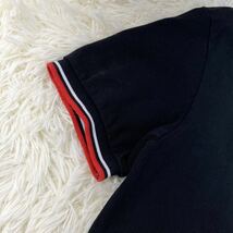 PRADA プラダ　ポロシャツ　ロゴ　半袖　ブラック　黒　綿　コットン　M 赤　白　レッド　ホワイト　ゴルフウェア　スポーツ_画像3