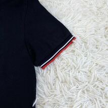 PRADA プラダ　ポロシャツ　ロゴ　半袖　ブラック　黒　綿　コットン　M 赤　白　レッド　ホワイト　ゴルフウェア　スポーツ_画像4