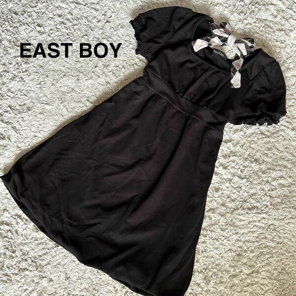 EAST BOY イーストボーイ ワンピース 半袖ワンピース パフスリーブ バルーンデザイン