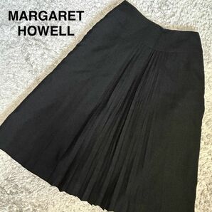 MARGARET HOWELL マーガレットハウエル スカート プリーツ フレア ウール 日本製