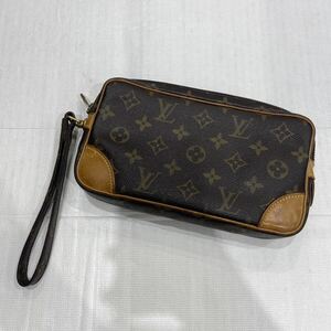 【LOUISVUITTON ルイヴィトン】M51827 マルリードラゴンヌ セカンドバック クラッチバッグ モノグラム フランス製 ブラウン レザー 2405oki