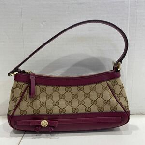 【GUCCI グッチ 】296893 002058 ハンドバッグ ショルダーバッグ パープル キャンバス メイフェア 2405oki h