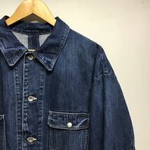 【PORTER CLASSIC ポータークラシック】PC-005-2142 STEINBECK DENIM COVERALLS カバーオール L デニム インディゴ コットン 2405oki M_画像3