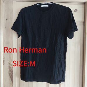 Ron Herman ロンハーマン Tシャツ 黒 ブラック サイズM クルーネック 無地 綿