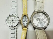 腕時計30点セット ゴールドカラー シルバー キラキラ ラインストーン ABISTE GUESS Angele Heart FOSSIL 等 まとめ 大量 個 本 kg H196_画像3