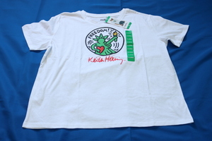  キースへリング　白　Tシャツ　レディース　XL　自由の女神　コストコ　Keith Haring　新品 未使用　