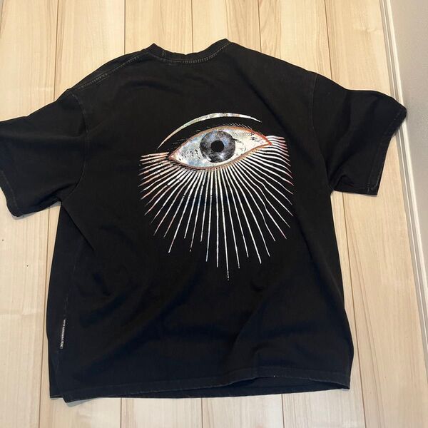 地底人online Tシャツ ウォッシュドタイポグラフィーT Tシャツ Mサイズ