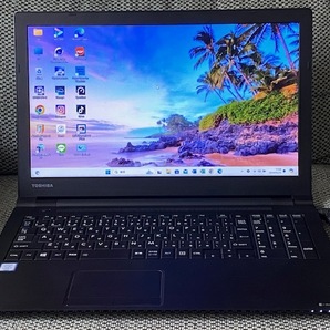 ⑨TOSHIBA dynabook B65/J 第7世代CPU Corei5-7200U @2.50GHz 増設8GB M.2高速SSD256GB Windows11Pro テンキー 15.6薄型 office365