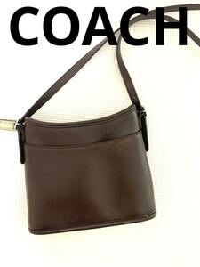 美品　オールドコーチ　9062 ショルダーバッグ　ダークブラウン コーチ COACH ハンド バッグ かばん レザー 