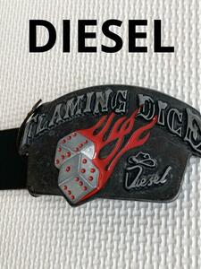 DIESEL ディーゼル　ベルト　ヴィンテージ　　炎　サイコロ