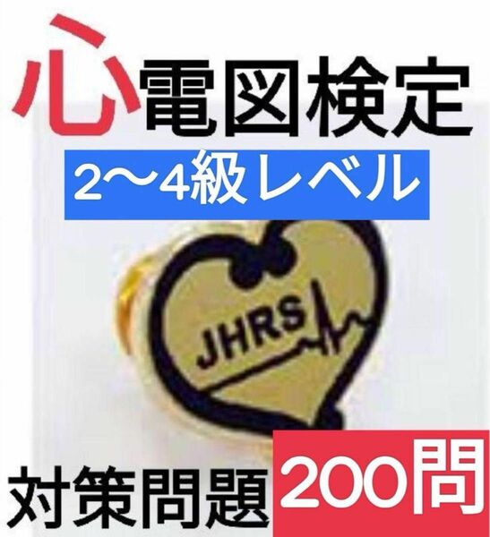 心電図検定対策検定4～2級相当問題200問セット