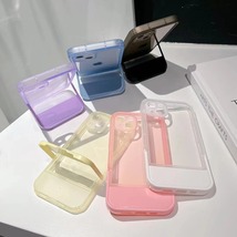 iphone12ケース カーバー スタンド付き　半透明　お洒落　韓国　軽量 ケース 耐衝撃 高品質 紫267_画像9