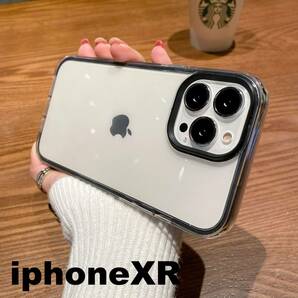 iphoneXRケース カーバー TPU 可愛い　お洒落　韓国　ブラック　黒　軽量 ケース 耐衝撃683