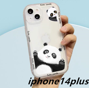 iphone14plusケース カーバー TPU かわいい　パンダ　お洒落　　軽量 耐衝撃 　高質