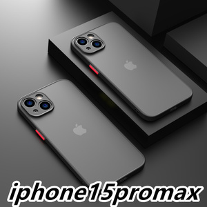 iphone15promaxケース カーバー TPU 可愛い　お洒落　韓国　マット　ブラック　黒　軽量 ケース 耐衝撃 高品質296