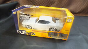 Jada TOYS BIGTIME MUSCLE 1969 CHEVY CHEVELLE SS 1:24Scale minicar Chevy she bell Chevrolet she bell white 