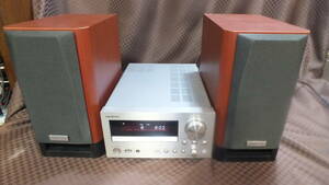  present condition goods ONKYO Onkyo CR-555 CD receiver D-55EX speaker pair set 