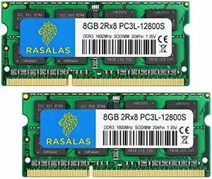 Non-ECC 204Pin CL11 SODIMM 8GB×2枚 1600MHz DDR3L RAM ノートPC用メモリ PC3