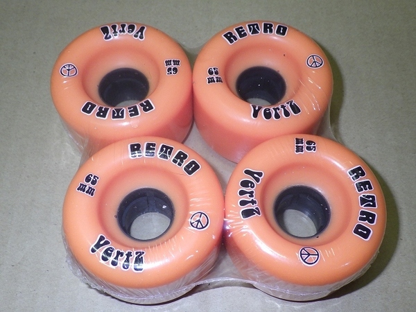 ABEC 11 RETRO Vertz 65mm 96a オレンジ ウィール 希少 ビンテージ レトロ バート スケートボード スケボー 橙