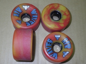 AIR WAVES 65mm 78a красный желтый мрамор soft Wheel USED красный желтый скейтборд скейтборд Wheel 