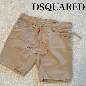 ハーフパンツ パンツ ショート　ディースクエア　DSQUARER ショートパンツ　ベージュ　短パン　半ズボン　