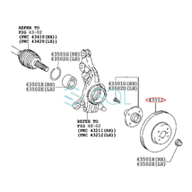 フロント ブレーキローター 左右セット トヨタ ポルテ スペイド NSP141 プロボックス サクシード NCP160V NCP165V NSP160V 43512-52120_画像2