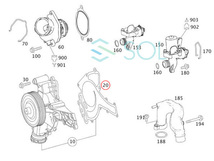 ベンツ Eクラス W211 E250 E280 E350 E500 ウォーターポンプ ガスケット 2722010280 18時まで即日出荷_画像2