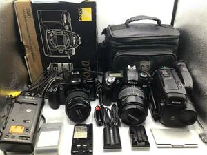 【10525】デジタルカメラ・レンズ・付属品 ジャンク品おまとめセット　SONY Nikon Canon TAMRON