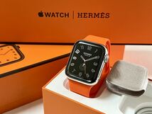 ★ 即決 バッテリー89% ★ Apple Watch HERMES Series 5 40mm アップルウォッチ エルメス シルバーステンレス GPS Cellular 新品社外バンド_画像1