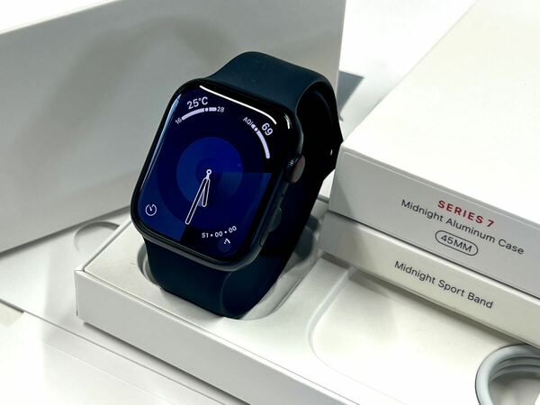 ★ 即決 送料無料 ★ Apple Watch Series 7 45mm アップルウォッチ ミッドナイト アルミニウム GPS Cellular 純正品 スポーツバンド