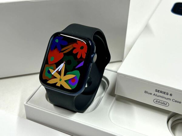 ★ 即決 バッテリー94% ★ Apple Watch Series 6 44mm アップルウォッチ ブルー アルミニウム GPS 純正品 スポーツバンド
