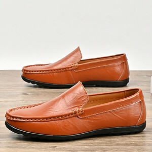  Loafer slip-on shoes new goods * men's casual shoes man shoes driving shoes [8077] light brown 24cm