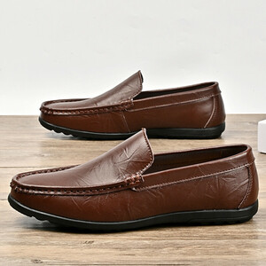  Loafer туфли без застежки новый товар * мужской повседневная обувь мужчина обувь обувь для вождения [8077] Brown 27.5cm