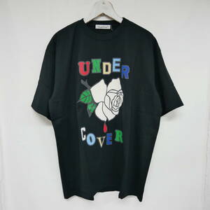 【1円】未使用 国内正規 UNDERCOVER アンダーカバー 23AW TEE ROSE ロゴ ローズプリント Tシャツ UC2C3807 定価16500円 BLACK 黒 5