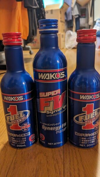 3本　空缶　フューエルワン ワコーズ　WAKOS 燃料添加剤 スーパーフォアビークル　アメ車　アメリカ雑貨　USDM FV　和光