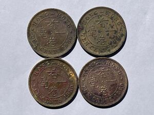 18、香港10セント　1980年　4枚　外国コイン　古銭　貨幣　外国貨幣