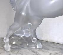 350万 ドバイ購入 LALIQUE Paris 純クリスタル100% 彫刻 馬像 ホース 置物 調度品_画像7