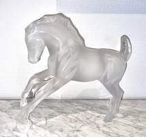 350万 ドバイ購入 LALIQUE Paris 純クリスタル100% 彫刻 馬像 ホース 置物 調度品_画像1
