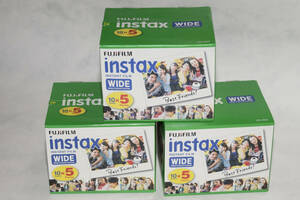 *FUJIFILM instant camera for film 10 sheets ×5 3 box 150 sheets photograph instax wide in Stax wide Fuji Polaroid long-term keeping goods 